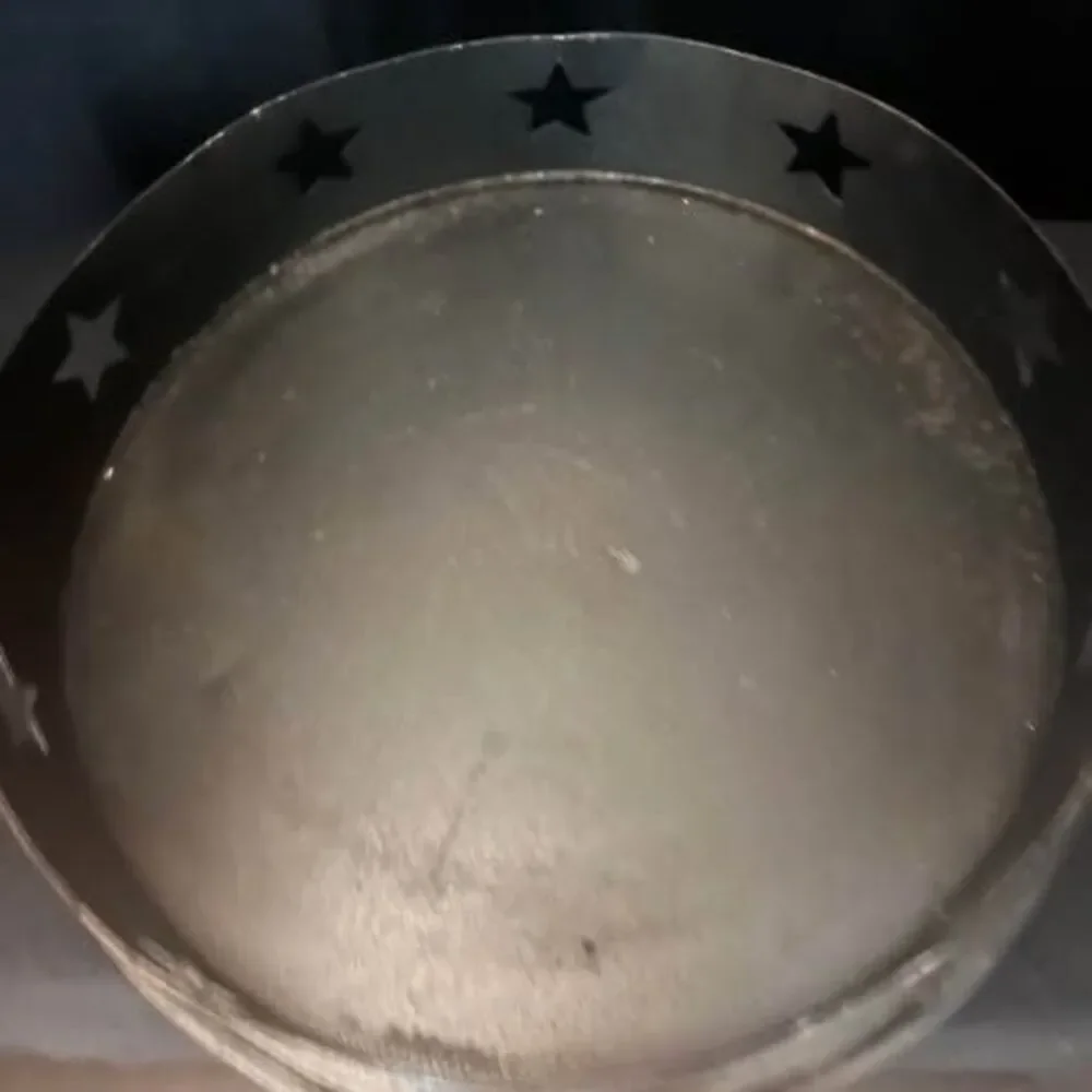 Rustic Farmhouse Traditional Metal Star Tray / Candle Holder Centerpiece